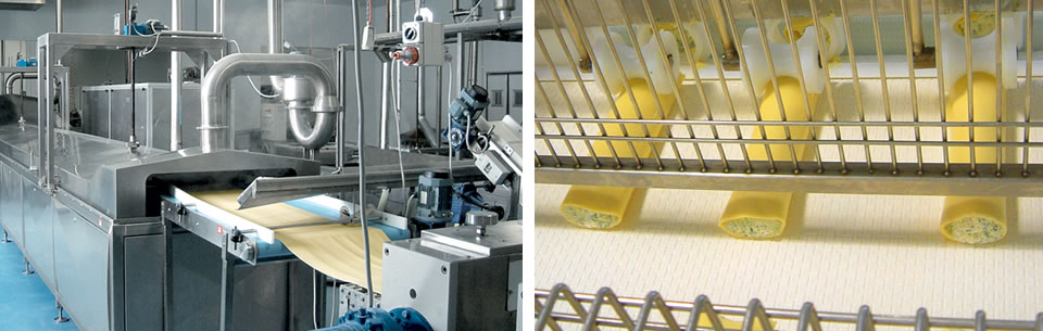 Lignes pour la cuisson des pâtes fraîches